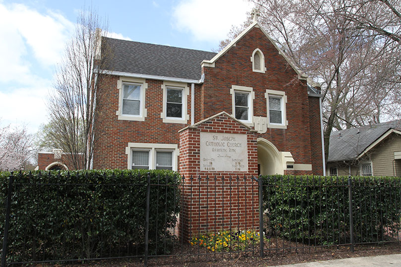 Today's existing church building and property at 502 Seminole Avenue, Atlanta, was purchased in 1955. A carved image of the Last Supper appears at the base of the church altar that dates back to the late 1950s. Photo By Michael Alexander