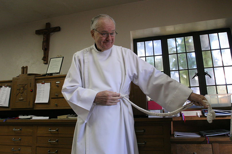 Father Richard Morrow conducts visits at Piedmont Hospital on Tuesday and Friday mornings and he is also the main celebrant for the 12:10 Mass on those days. He is in his 16th year of residence at the Cathedral of Christ the King and his 57th year as an ordained priest.