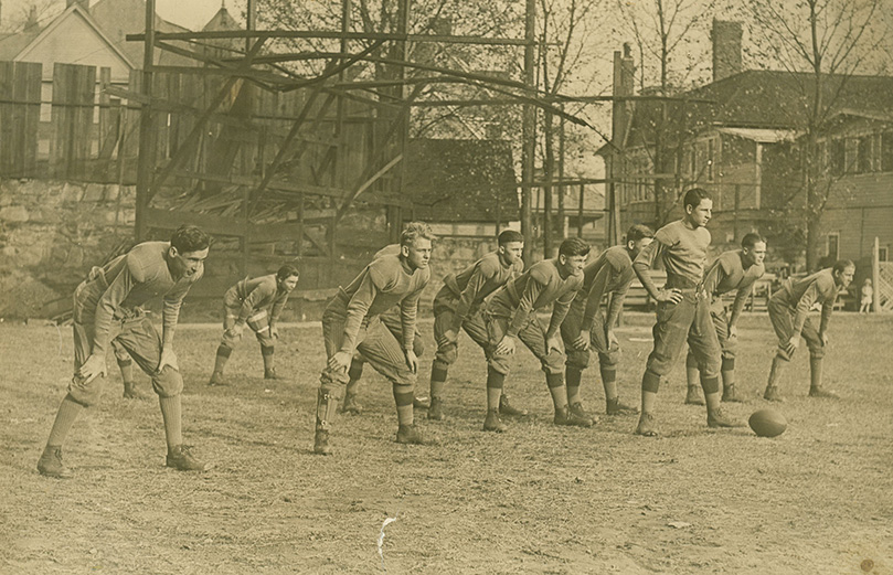 This 1921 photo of the Marist football team was taken when they were known as the Marist Cadets. Since 1966 they have been called the Marist War Eagles. Photo Courtesy of Marist School