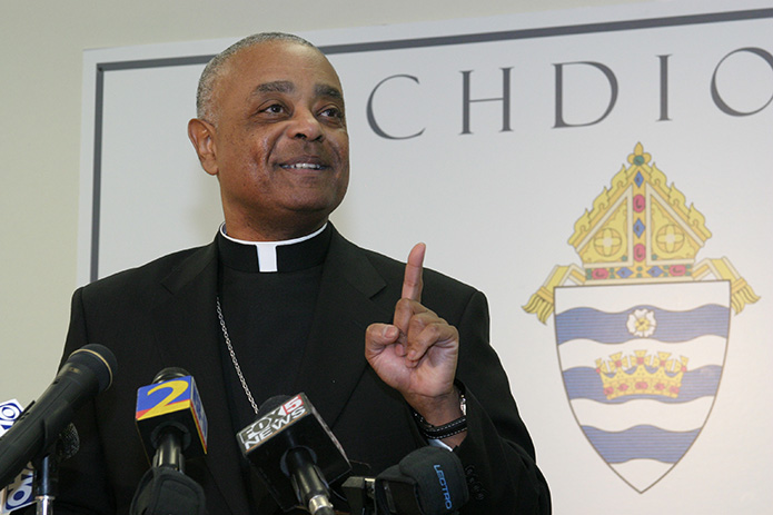 On December 9, 2004, Archbishop Wilton Gregory took questions from the media during an afternoon press conference when he was appointed the archbishop of the Atlanta Archdiocese. He was installed as the sixth archbishop of Atlanta on January 17, 2005. Photo By Michael Alexander