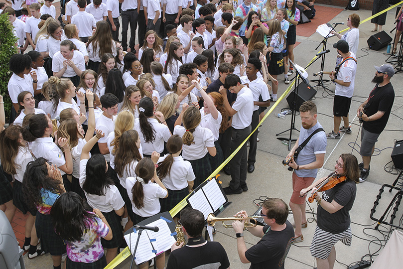 The band performs a rendition of Earth, Wind & Fire’s “September.” Photo By Michael Alexander