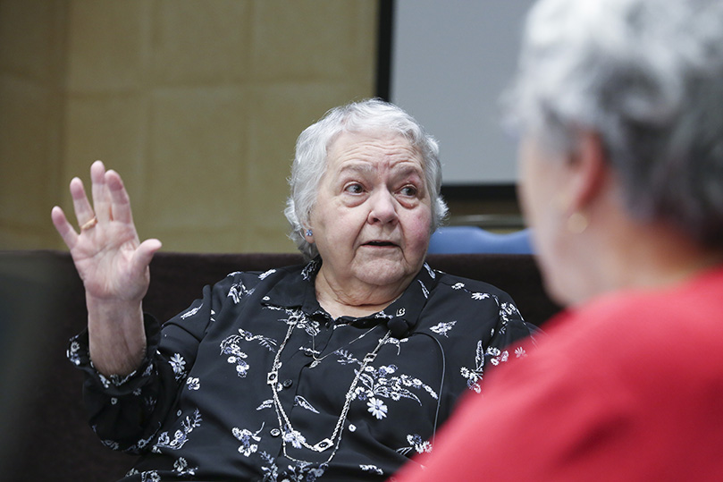 Terry Weaver provides the opening address at the convention marking the 50th anniversary of Birthright in the United States. She started the Atlanta office of Birthright U.S.A. in 1969. At the end of 2014, Weaver stepped down after serving as the organization’s national director for nearly 25 years. Photo By Michael Alexander