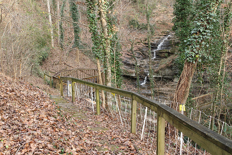 This trail goes down beyond the deck below to another deck, which puts one closer to the water's edge. Photo By Michael Alexander