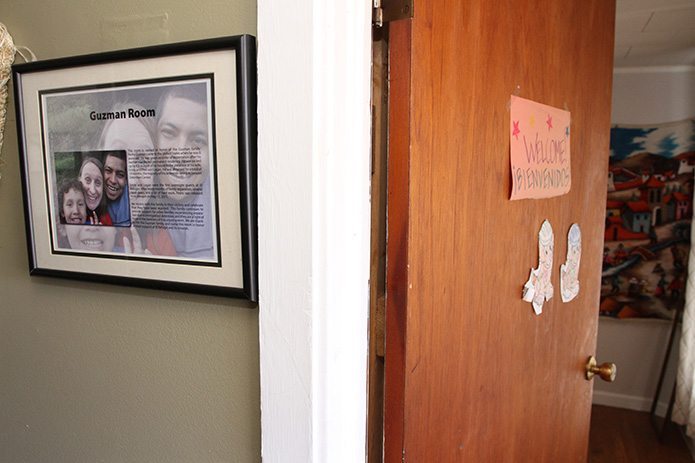 One of the bedrooms at El Refugio is named after Pedro Guzman and his family. Pedro served a majority of his 19 months at the Stewart Detention Center. His wife Emily and his son Logan were the first overnight guests at El Refugio. Pedro was eventually released in May 2011. Photo By Michael Alexander