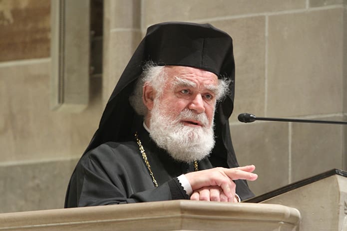 Metropolitan Alexios, Greek Orthodox Metropolis of Atlanta, shares some personal comments regarding the importance of efforts toward unity between Roman Catholic and Greek Orthodox denominations. Photo By Michael Alexander