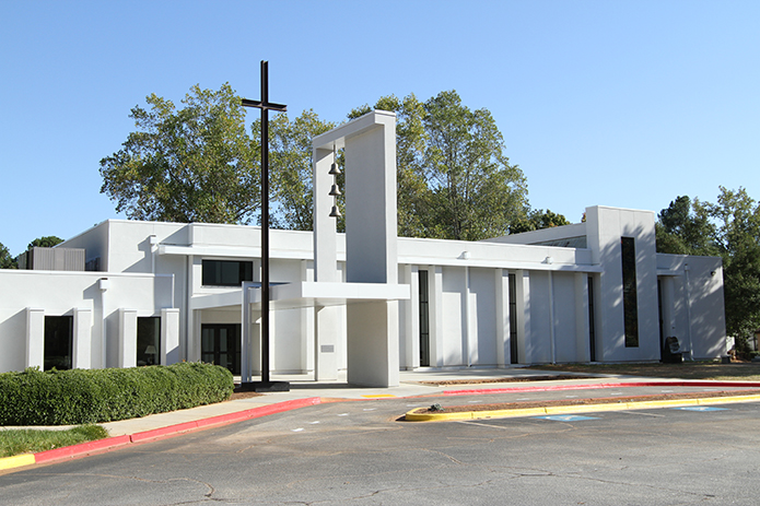 This is what the 2016 church looks like after its exterior and interior makeover. The architect was Smith Boland of Smyrna and the contractor was Moeller Purcell Construction Company of Alpharetta. Photo By Michael Alexander