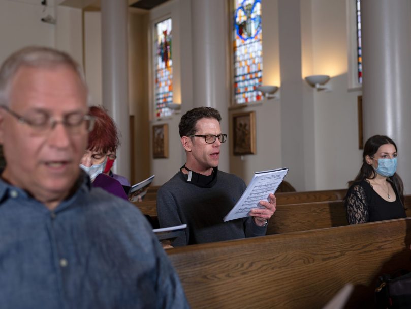 The Congress Choir has 107 members representing 30 parishes  in the archdiocese. Photo by Johnathon Kelso