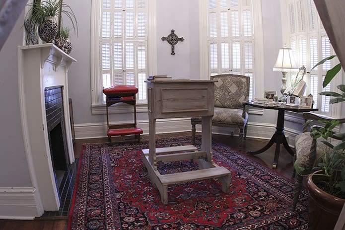 A chapel, located on the first floor of the residence, is available to the women for praying or quiet reflection. Photo By Michael Alexander