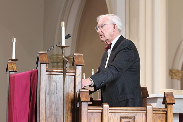 Retired Georgia Supreme Court Justice Norman Fletcher said the death penalty is not a deterrent to crime and it’s morally indefensible. Justice Fletcher, a member of St. Peter's Episcopal Church, Rome, served on the Georgia Supreme Court for 15 and half years. Photo By Michael Alexander