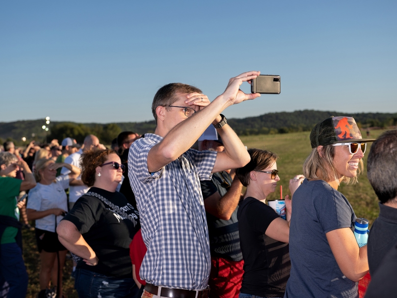 Spectators look on at the start of  the races during the Wingfoot XC Classic in Cartersville. Photo by Johnathon Kelso