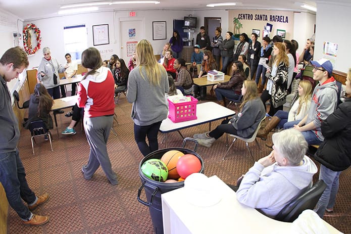 Once the students have left for the afternoon, the tutors, Oasis CatÃ³lico Santa Rafaela executive director Sister Margarita Martin, ACJ, and manager Sister Marietta Jansen, ACJ, come together for a debriefing and in-service meeting. Photo By Michael Alexander