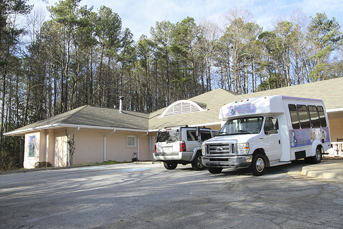 Sheltering Grace Ministry’s East Point home was a gift from the Archdiocese of Atlanta in 2015. Years ago it served as a retirement residence that was owned and operated by the archdiocese. Photo By Michael Alexander