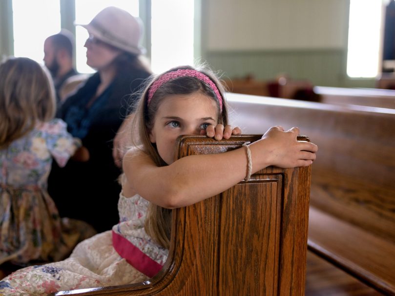 Maevis Katsos is photographed at St. Aelred Church on the morning of the Solemnity of St. Joseph . Photo by Johnathon Kelso