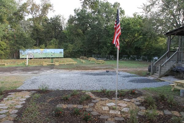 The memorial garden for veterans, foreground, and the community garden, background were added and refurbished, respectively, through the generosity of Atlanta based Home Depot. Photo By Michael Alexander