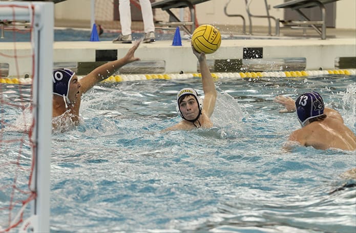 St. Pius senior J.R. Kennedy scored the teamâs first goal just 1:14 into the match. He would score two more times during the match, but St. Pius loss 15-14 to defending state champions, Norcross, in the Oct. 12 semi-final match of the Georgia High School Water Polo Association (GHSWPA) state championship at the Cumming Aquatic Center. Photo By Michael Alexander