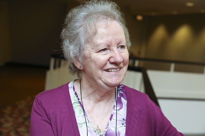 Congregation of the Holy Faith Sister Miriam Harney attends the Leadership Conference of Women Religious in Atlanta. Sister Harney, a woman religious for 50 years, resides in Los Angeles, Calif. Photo by Michael Alexander