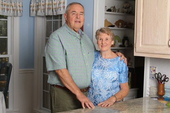 Bill and Judy Carman were married on Feb. 23, 1963 at Sacred Heart of Jesus Basilica, Atlanta. They have three children and six grandchildren. The Carmans are members of Christ Our King and Savior Church, Greensboro. Photo By Michael Alexander