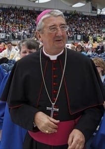 Archbishop Diarmuid Martin of Dublin is shown at opening  Mass of the 50th International Eucharistic Congress in Dublin in 2012. CNS photo/Paul Haring