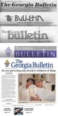 Georgia Bulletin headers through the years.